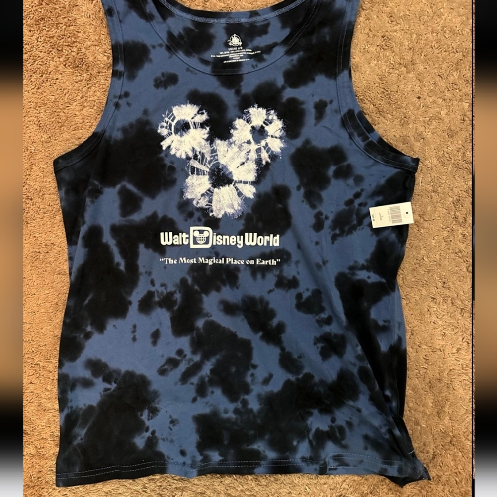 Disney Navy Tie Dye Mickey Mouse Tank Top, New